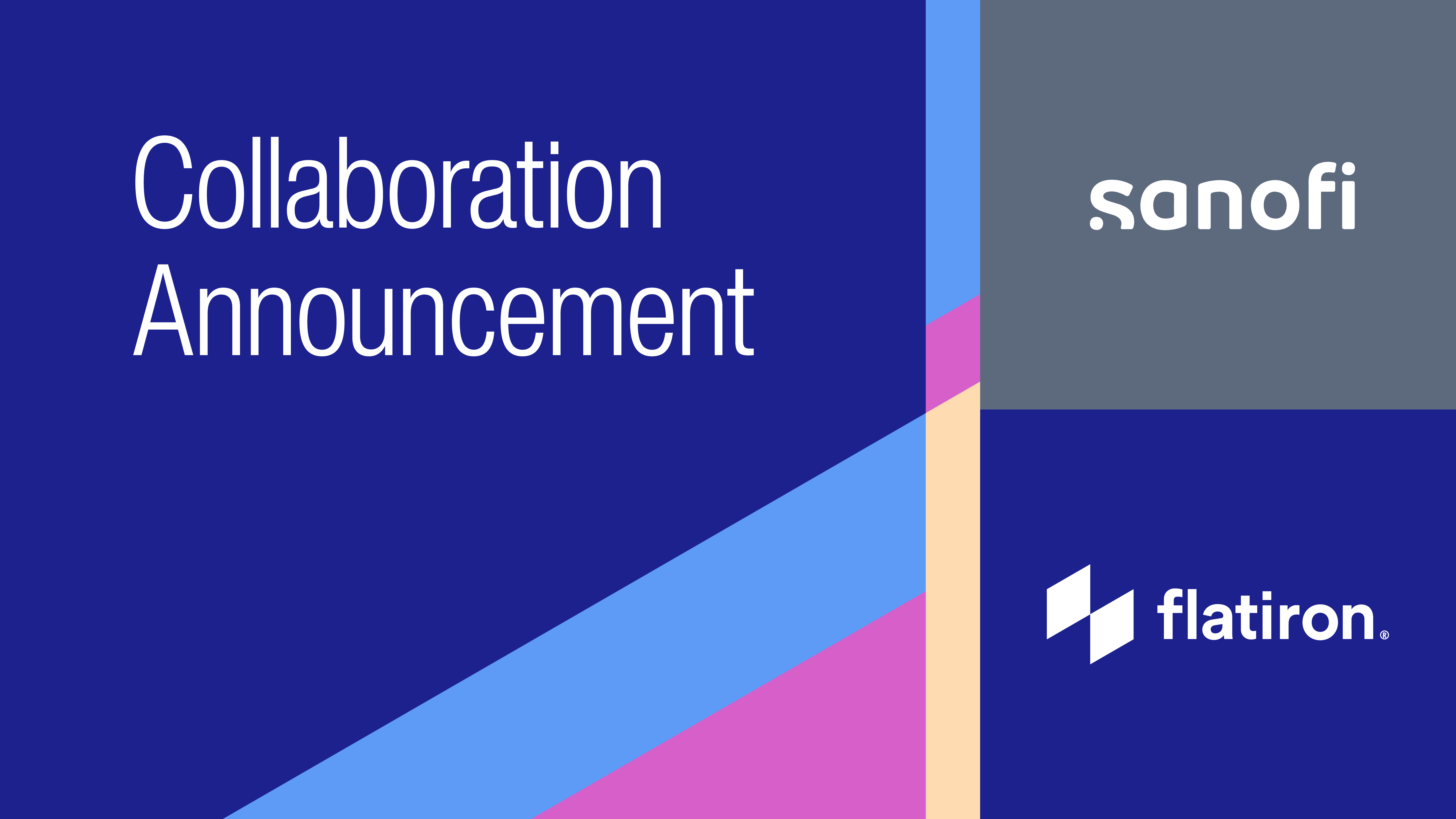 flatiron-press-release-collaboration-announcement-sanofi