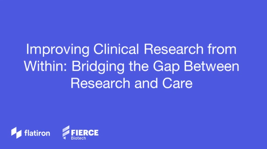 [On Demand] Improving clinical research from within: bridging the gap between research and care
